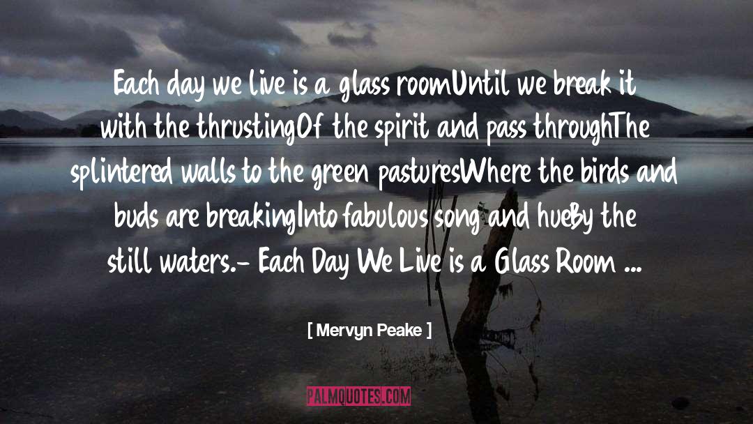 Mervyn Peake Quotes: Each day we live is