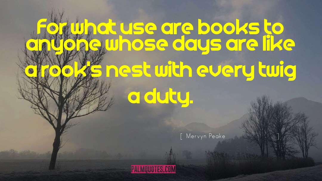 Mervyn Peake Quotes: For what use are books
