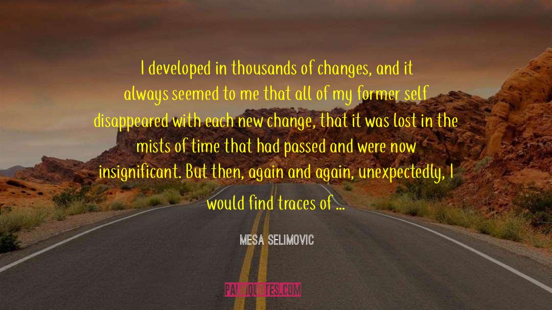 Mesa Selimovic Quotes: I developed in thousands of