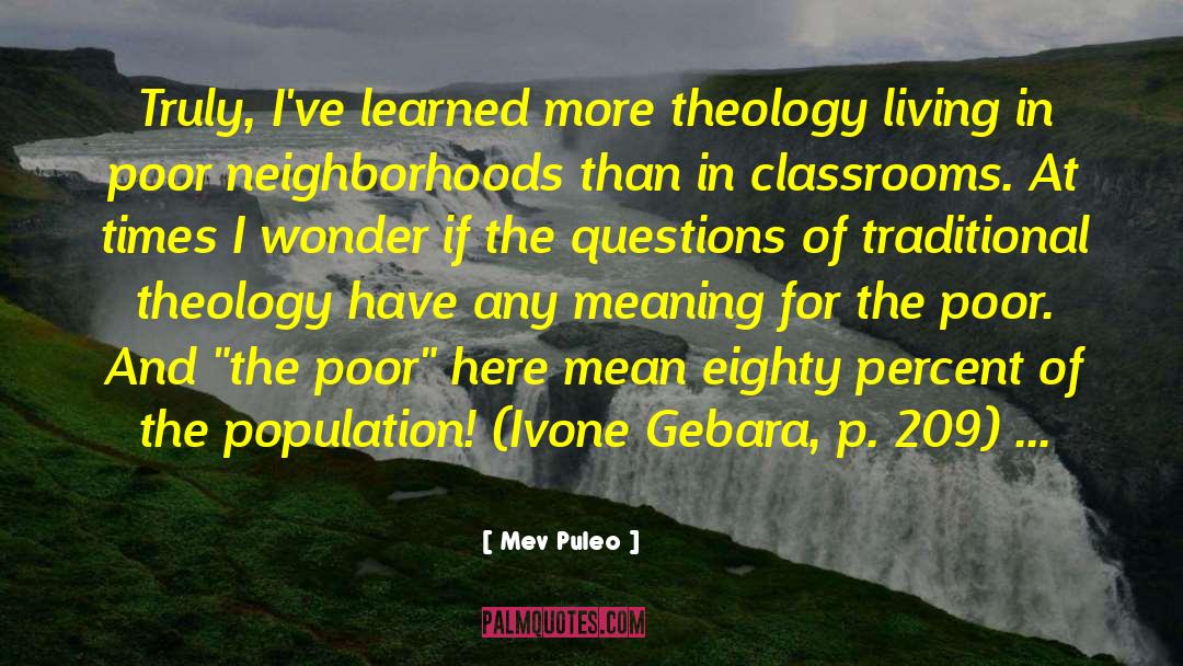 Mev Puleo Quotes: Truly, I've learned more theology