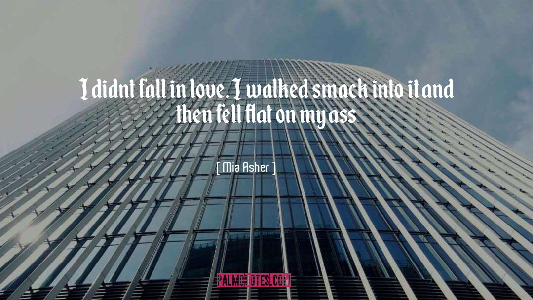 Mia Asher Quotes: I didnt fall in love.