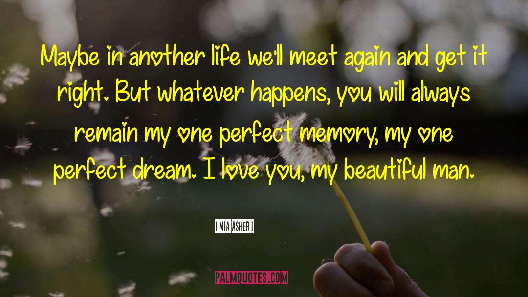 Mia Asher Quotes: Maybe in another life we'll