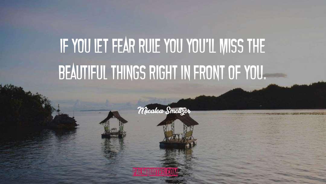 Micalea Smeltzer Quotes: If you let fear rule