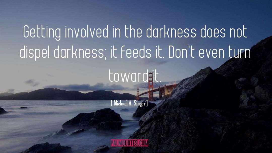 Michael A. Singer Quotes: Getting involved in the darkness
