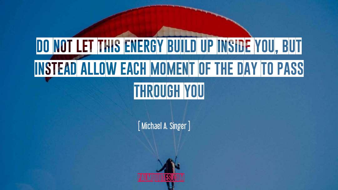 Michael A. Singer Quotes: do not let this energy