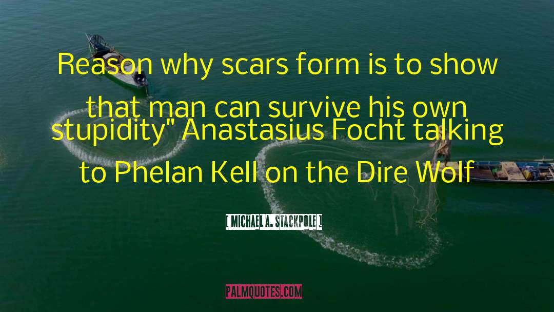 Michael A. Stackpole Quotes: Reason why scars form is