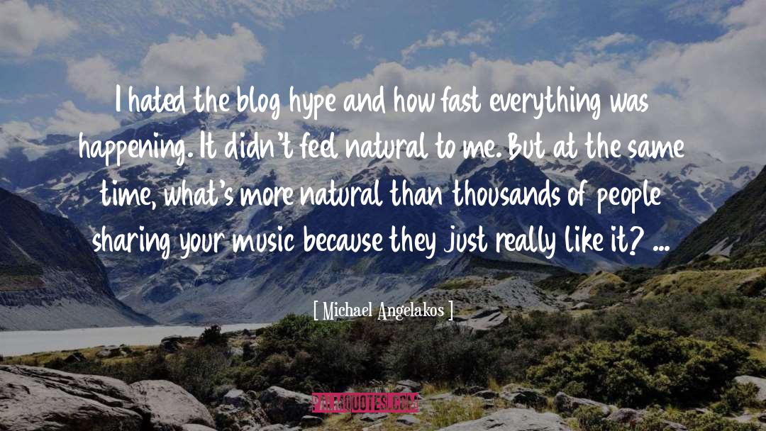 Michael Angelakos Quotes: I hated the blog hype