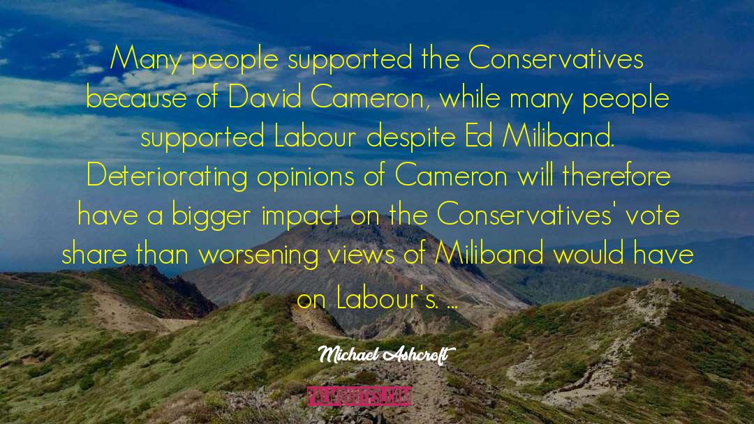 Michael Ashcroft Quotes: Many people supported the Conservatives