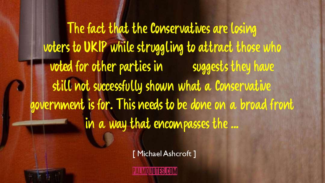 Michael Ashcroft Quotes: The fact that the Conservatives