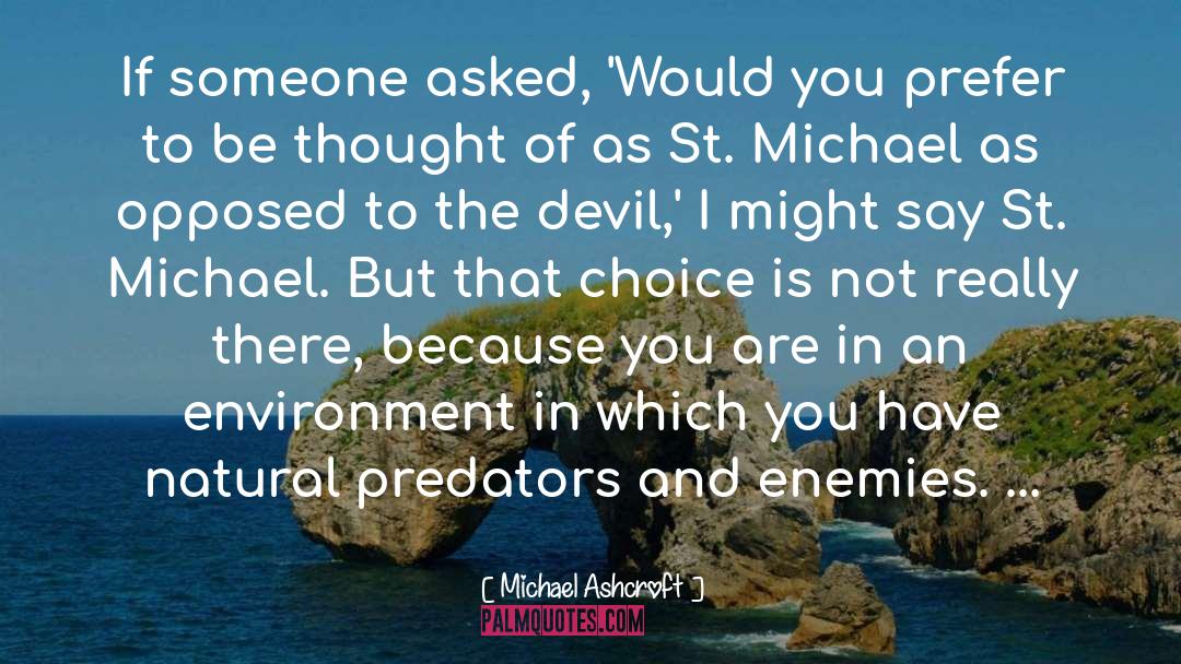 Michael Ashcroft Quotes: If someone asked, 'Would you