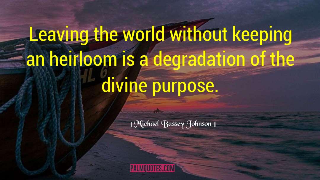 Michael Bassey Johnson Quotes: Leaving the world without keeping
