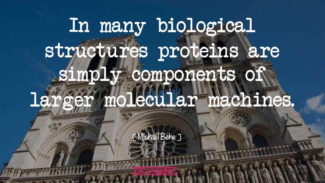 Michael Behe Quotes: In many biological structures proteins
