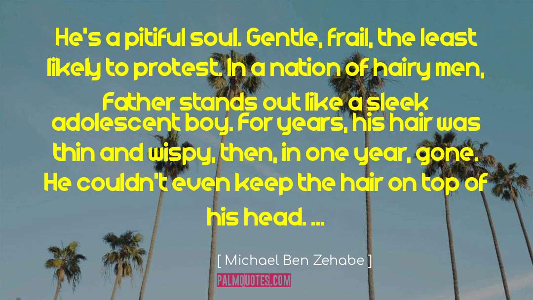 Michael Ben Zehabe Quotes: He's a pitiful soul. Gentle,