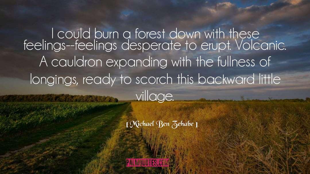 Michael Ben Zehabe Quotes: I could burn a forest