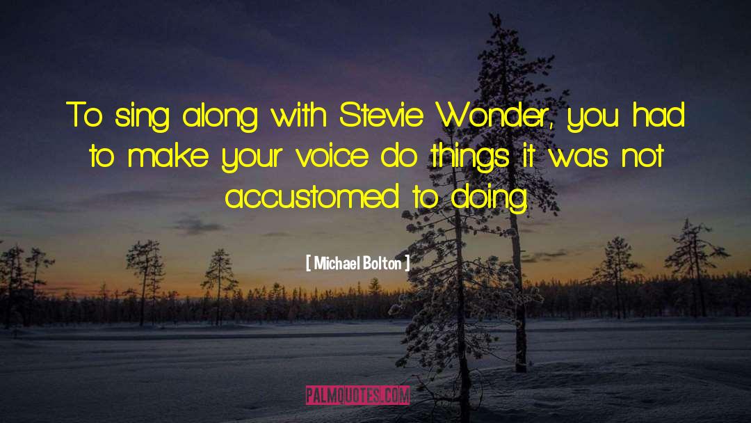 Michael Bolton Quotes: To sing along with Stevie