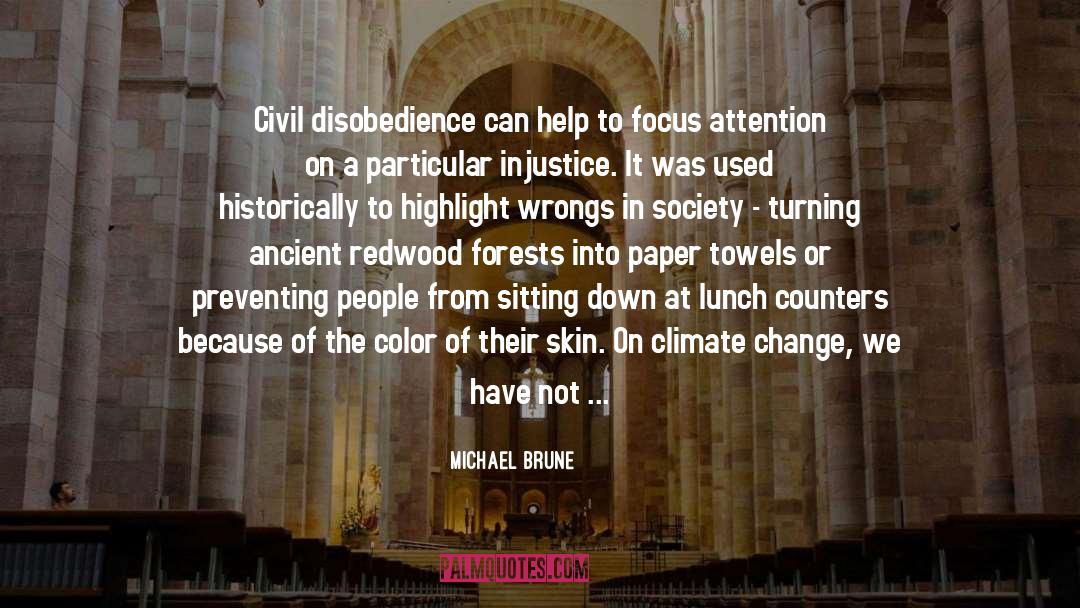 Michael Brune Quotes: Civil disobedience can help to