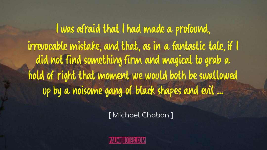 Michael Chabon Quotes: I was afraid that I