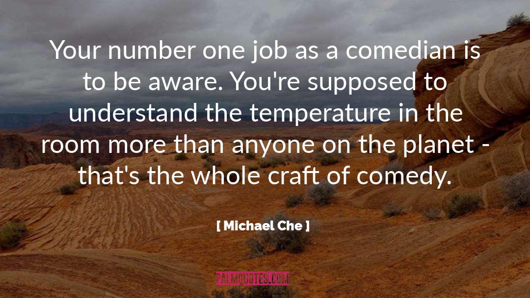 Michael Che Quotes: Your number one job as