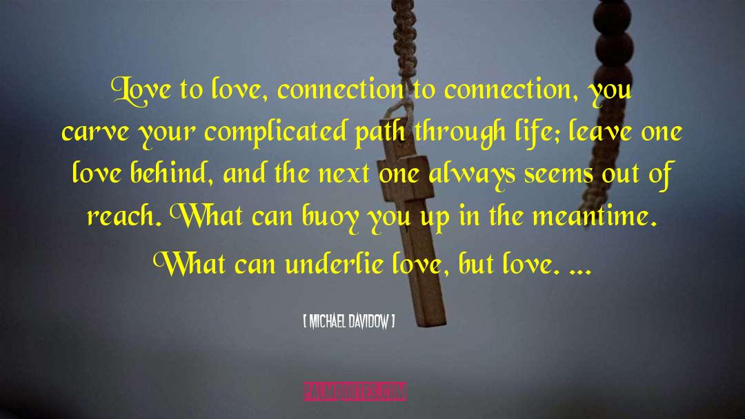 Michael Davidow Quotes: Love to love, connection to