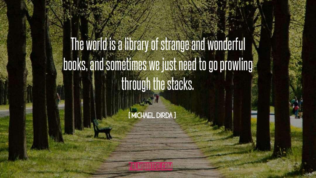 Michael Dirda Quotes: The world is a library