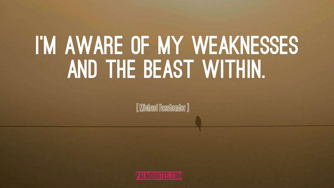 Michael Fassbender Quotes: I'm aware of my weaknesses