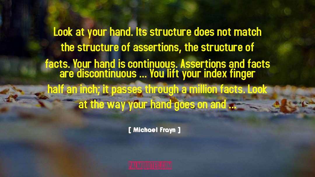 Michael Frayn Quotes: Look at your hand. Its