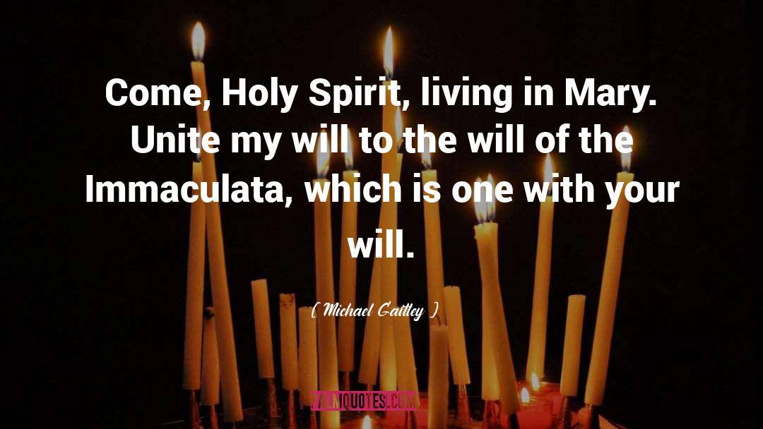 Michael Gaitley Quotes: Come, Holy Spirit, living in