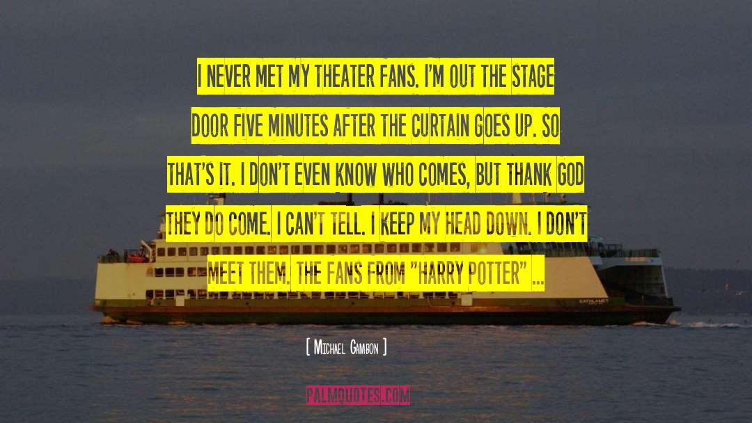 Michael Gambon Quotes: I never met my theater