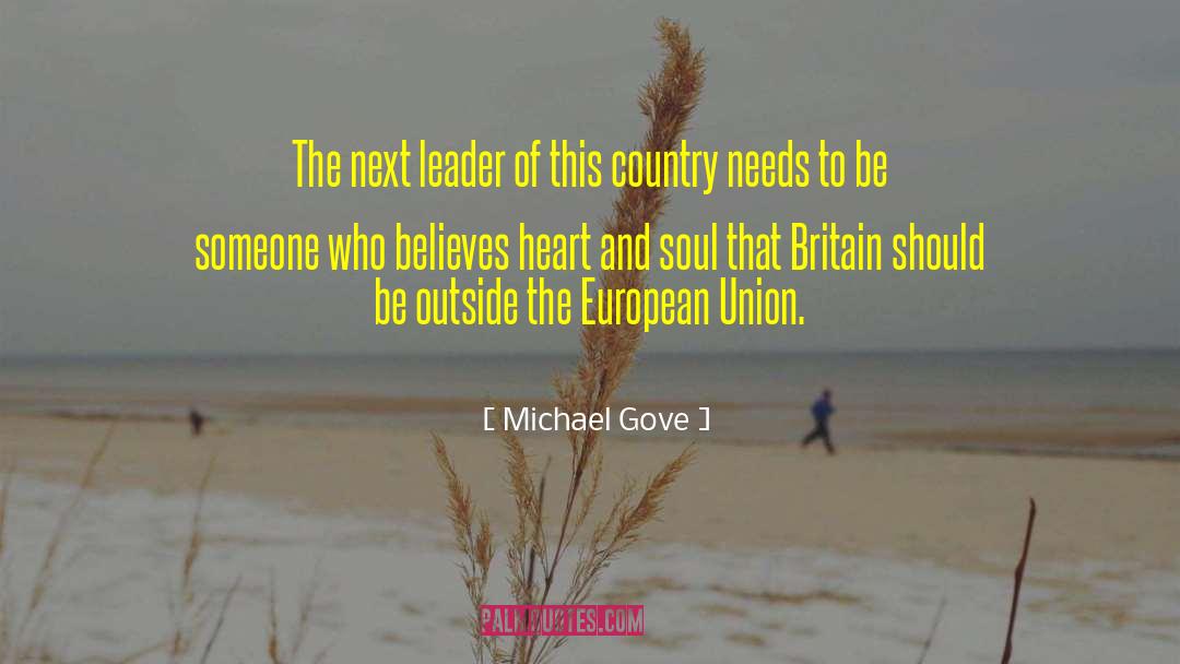 Michael Gove Quotes: The next leader of this