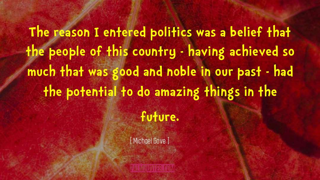 Michael Gove Quotes: The reason I entered politics