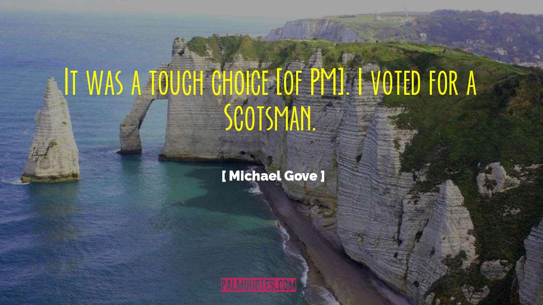Michael Gove Quotes: It was a tough choice