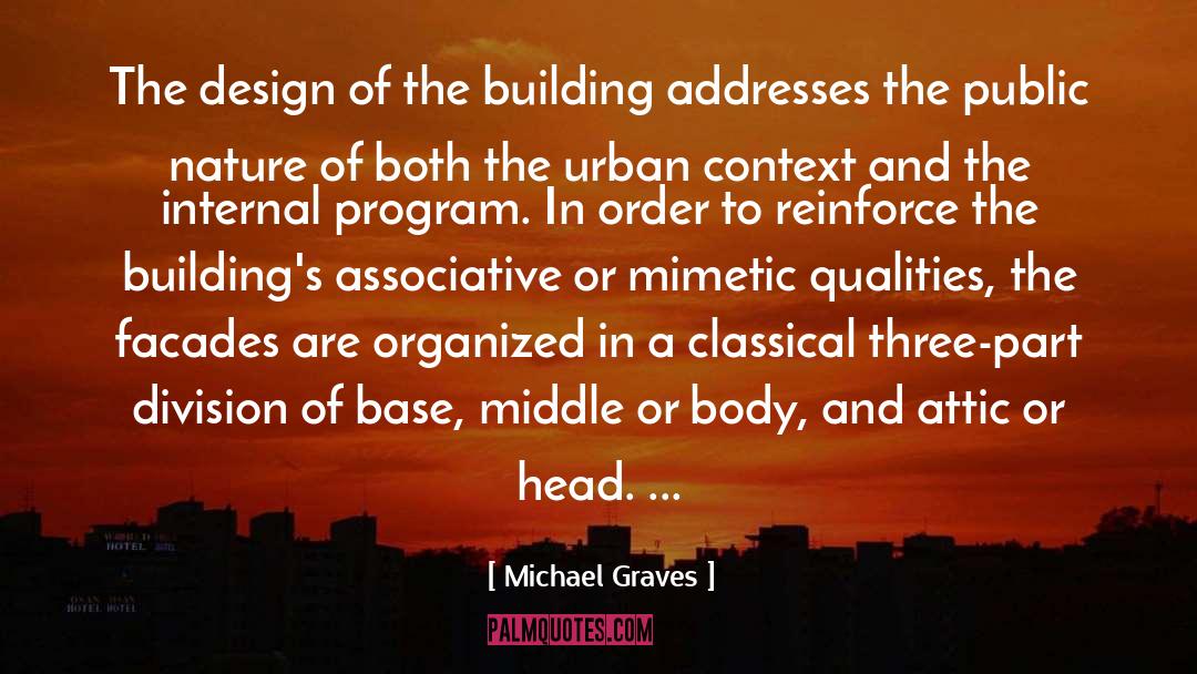 Michael Graves Quotes: The design of the building