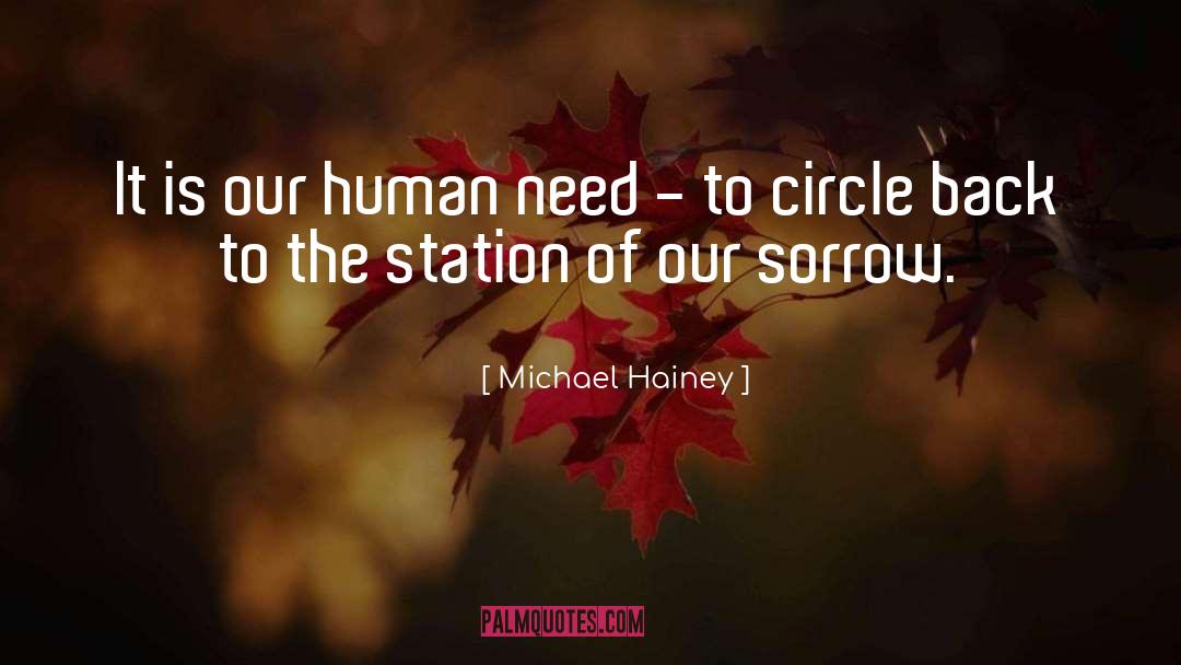 Michael Hainey Quotes: It is our human need