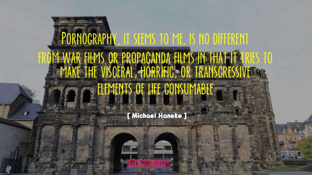 Michael Haneke Quotes: Pornography, it seems to me,