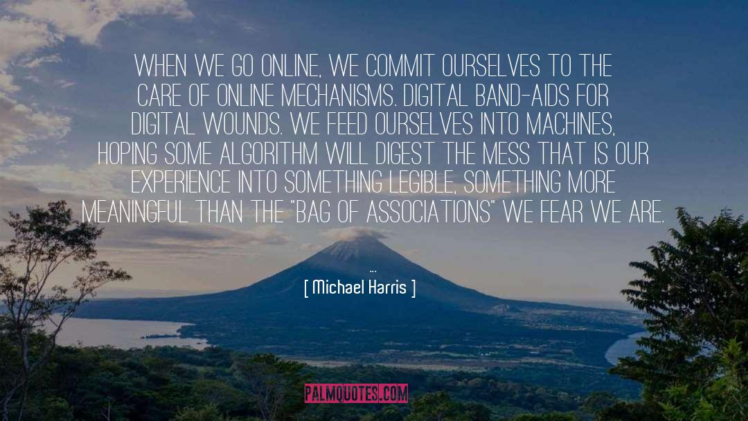 Michael Harris Quotes: When we go online, we