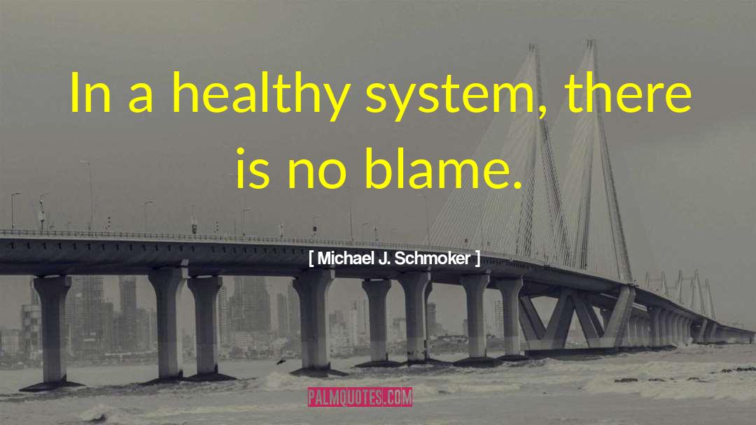 Michael J. Schmoker Quotes: In a healthy system, there