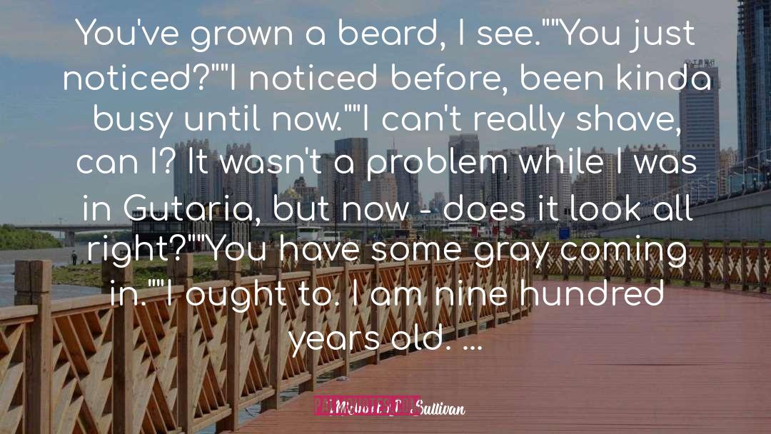 Michael J. Sullivan Quotes: You've grown a beard, I