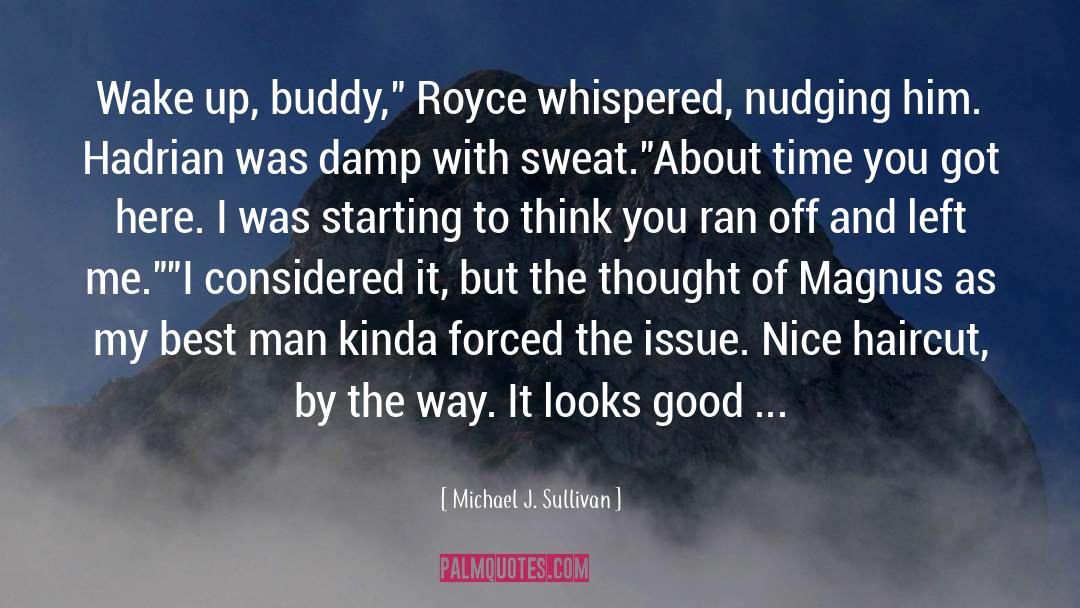 Michael J. Sullivan Quotes: Wake up, buddy,