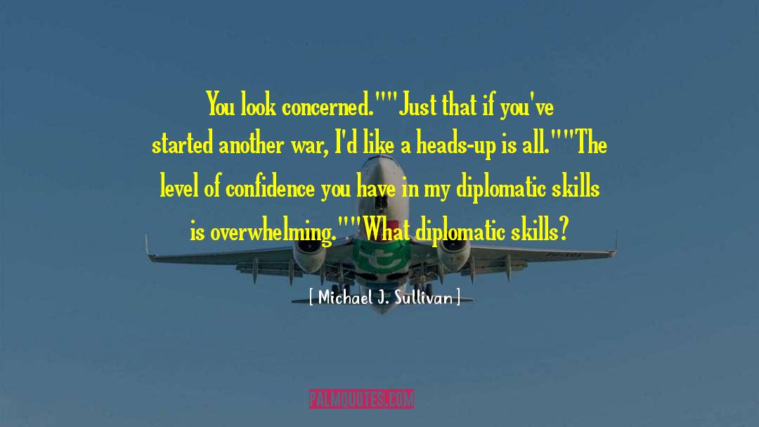 Michael J. Sullivan Quotes: You look concerned.