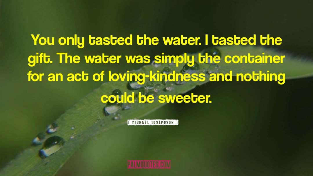 Michael Josephson Quotes: You only tasted the water.