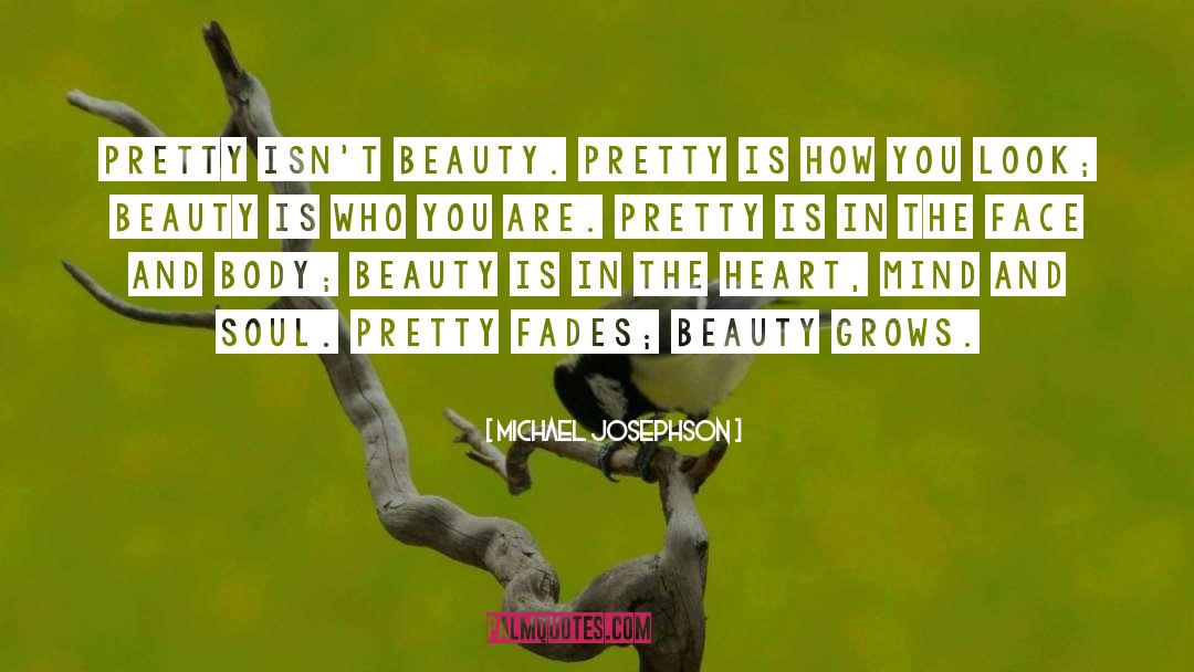 Michael Josephson Quotes: Pretty isn't beauty. Pretty is