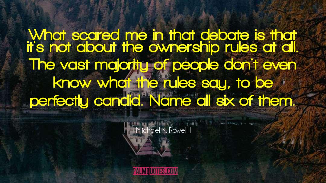 Michael K. Powell Quotes: What scared me in that