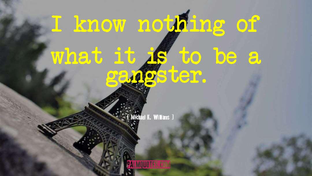 Michael K. Williams Quotes: I know nothing of what