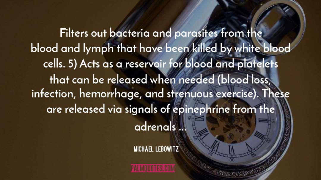 Michael Lebowitz Quotes: Filters out bacteria and parasites