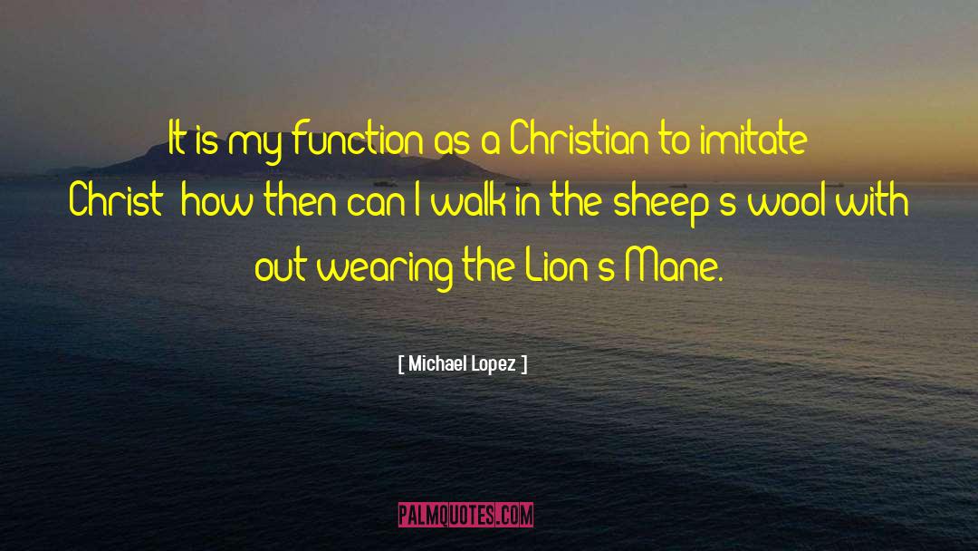 Michael Lopez Quotes: It is my function as