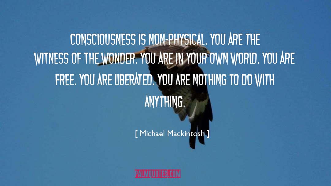 Michael Mackintosh Quotes: Consciousness is non-physical. <br />You