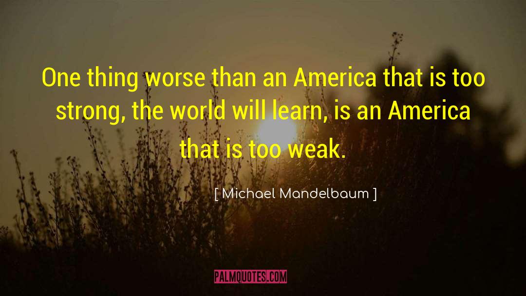 Michael Mandelbaum Quotes: One thing worse than an