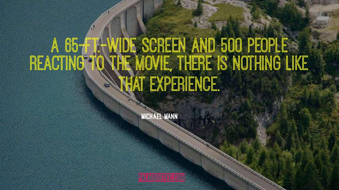 Michael Mann Quotes: A 65-ft.-wide screen and 500