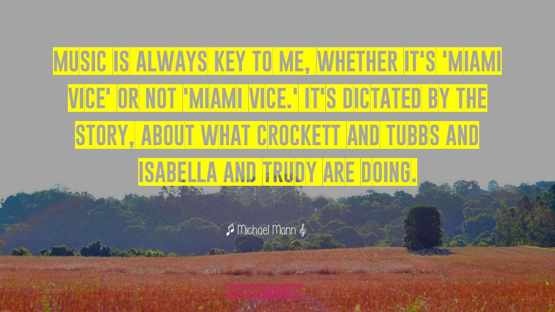 Michael Mann Quotes: Music is always key to