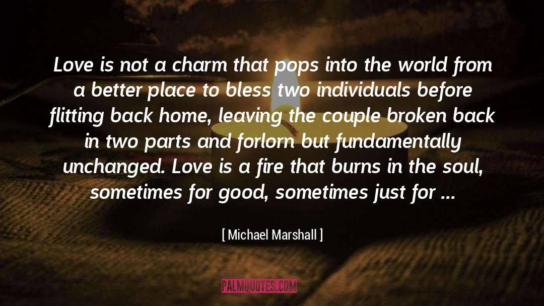 Michael Marshall Quotes: Love is not a charm